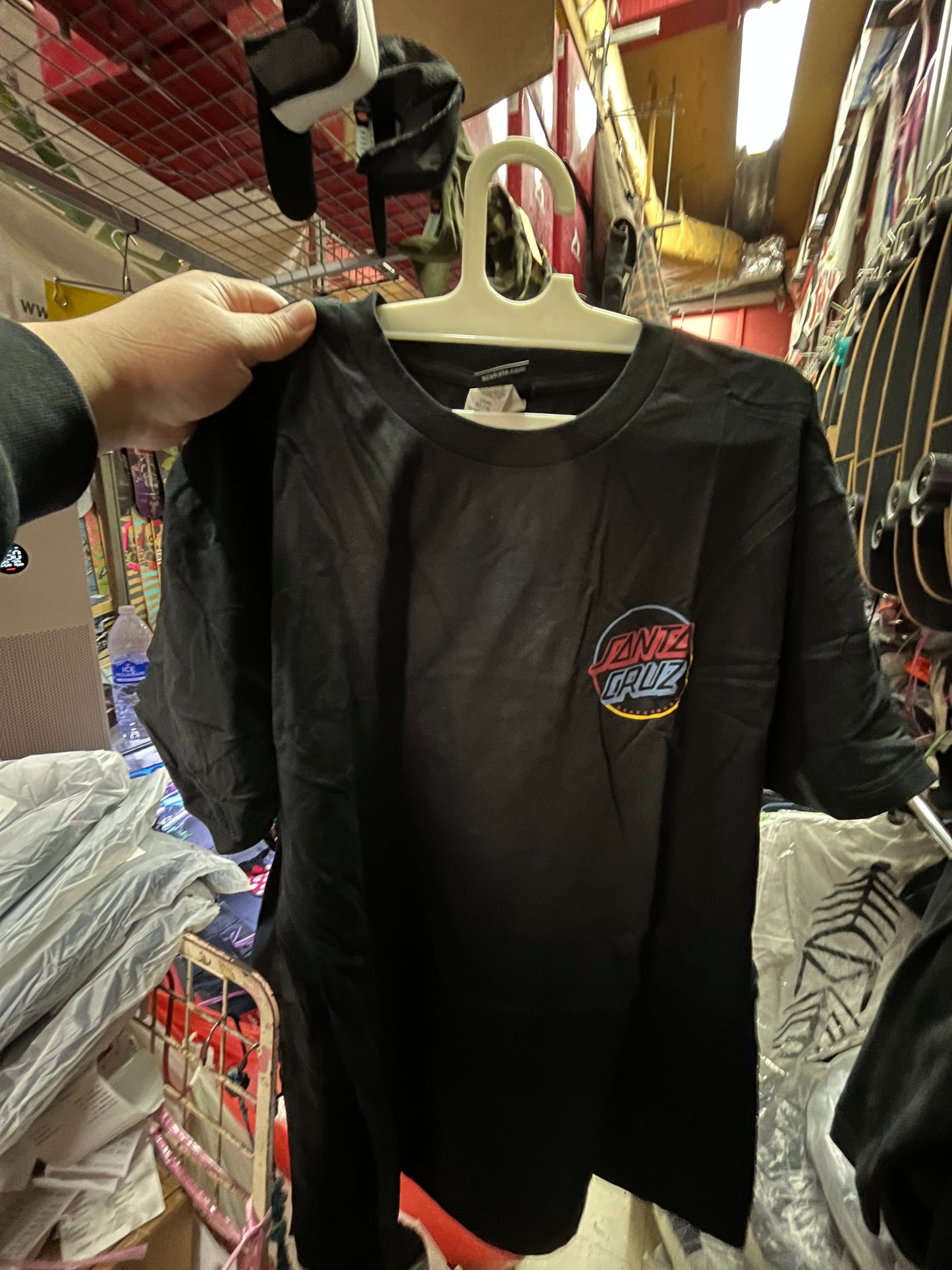 Santa Cruz Skateboard T Shirt Opus Black