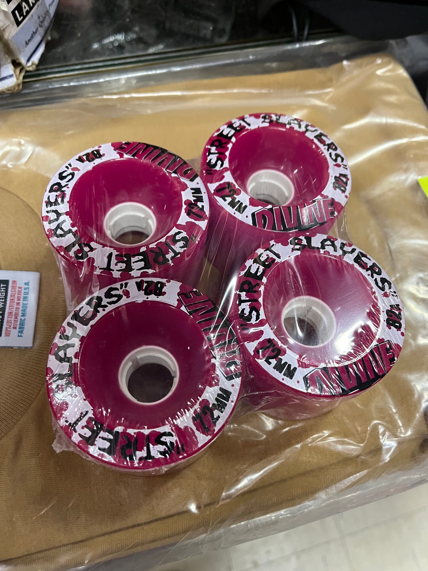 Divine street slayers longboard wheels 72mm 82a purple