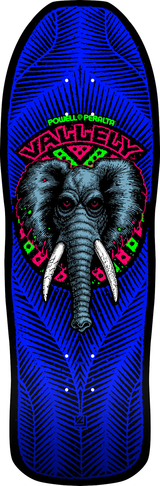 Powell Peralta Mike Vallely Elephant Classic Skateboard Deck Blacklight - 30 x 9.85