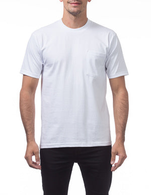 Pro Club Heavyweight Short Sleeve Pocket Tee white