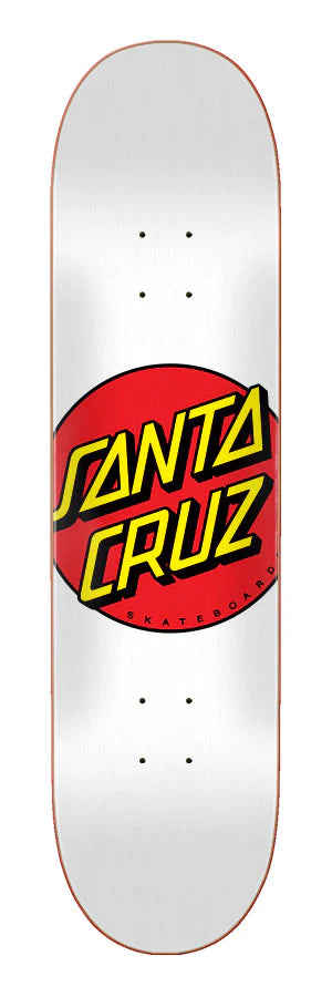 Santa Cruz Skateboard Deck Classic dot white 8”