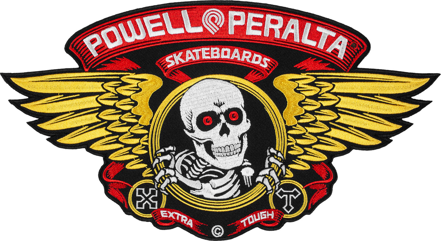 Powell Peralta 12” winged ripper iron on patch