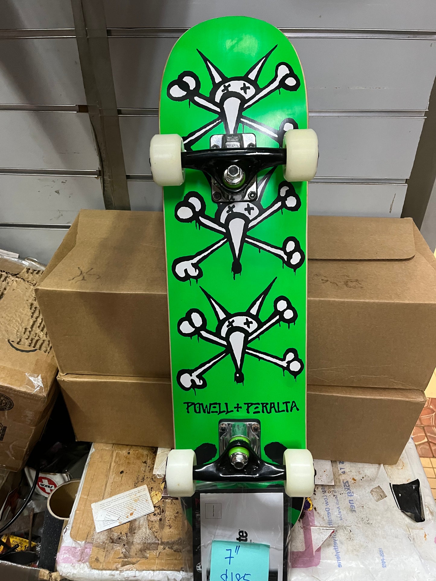 Powell Peralta Complete Skateboard Rat bones green 7”x28”