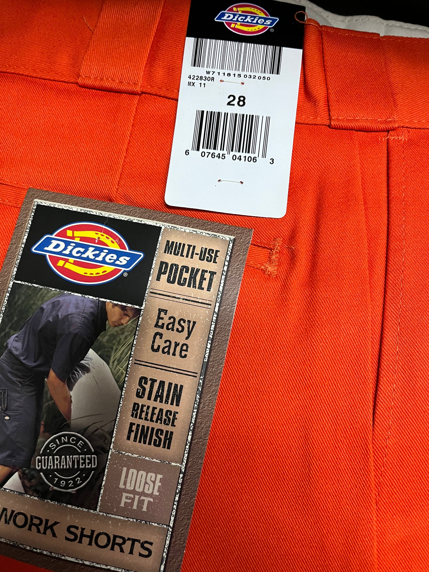 Dickies 42283 13” Loose Fit Work Short Orange