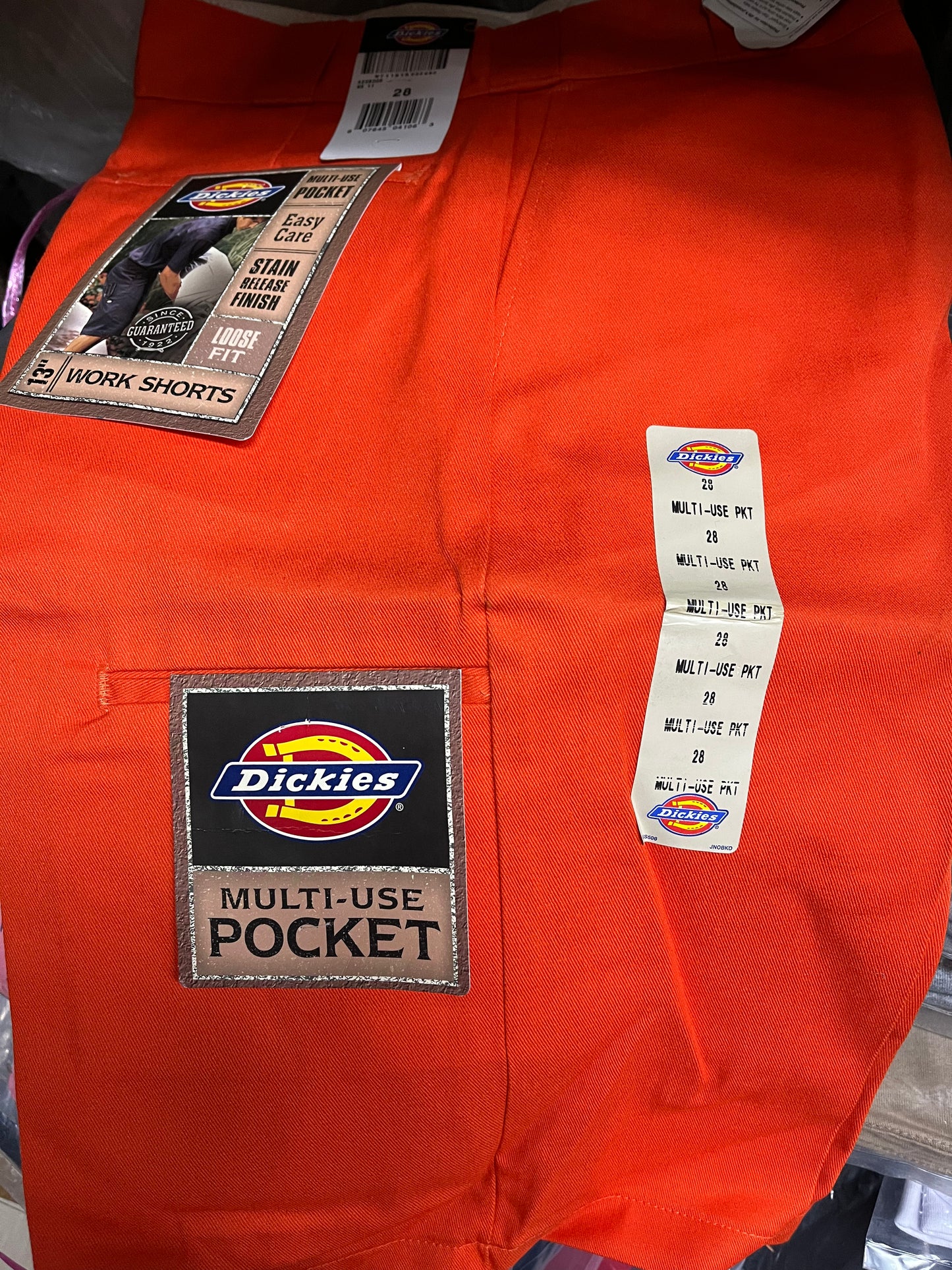 Dickies 42283 13” Loose Fit Work Short Orange