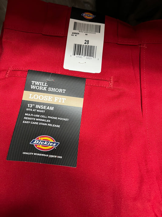 Dickies 42283 13” Loose Fit Work Short Red