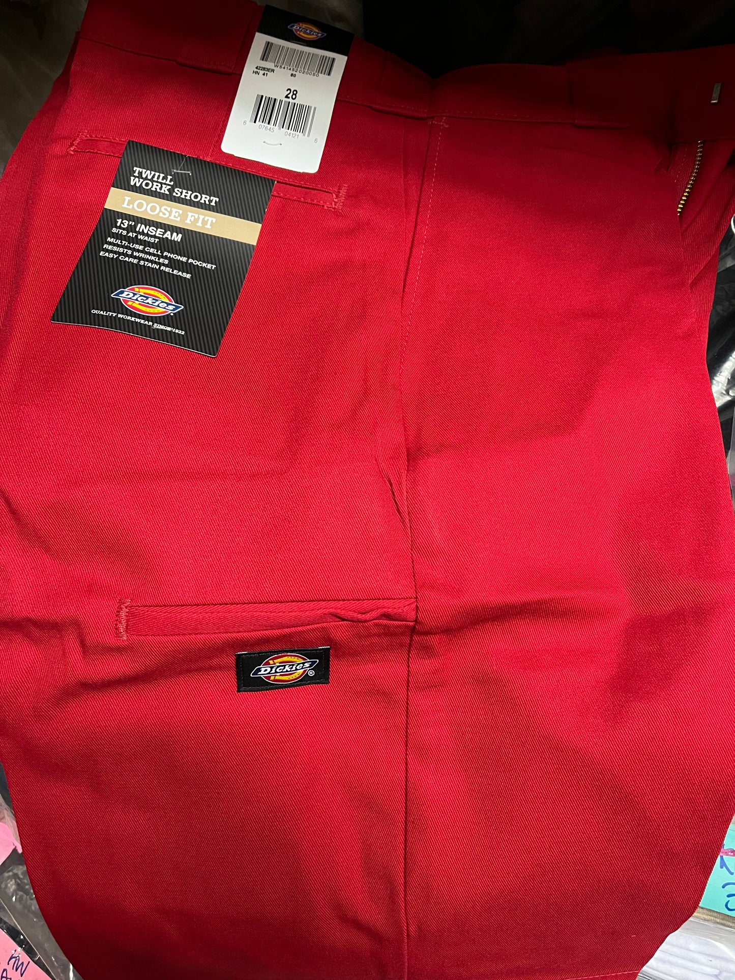 Dickies 42283 13” Loose Fit Work Short Red