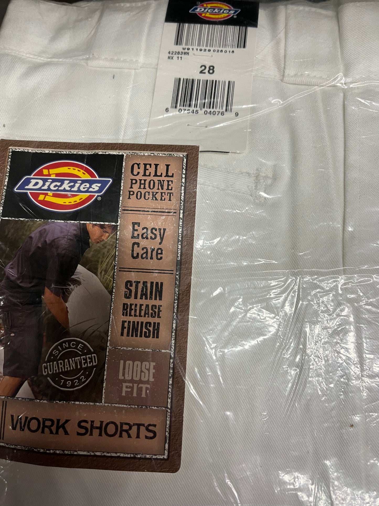 Dickies 42283 13” Loose Fit Work Short White