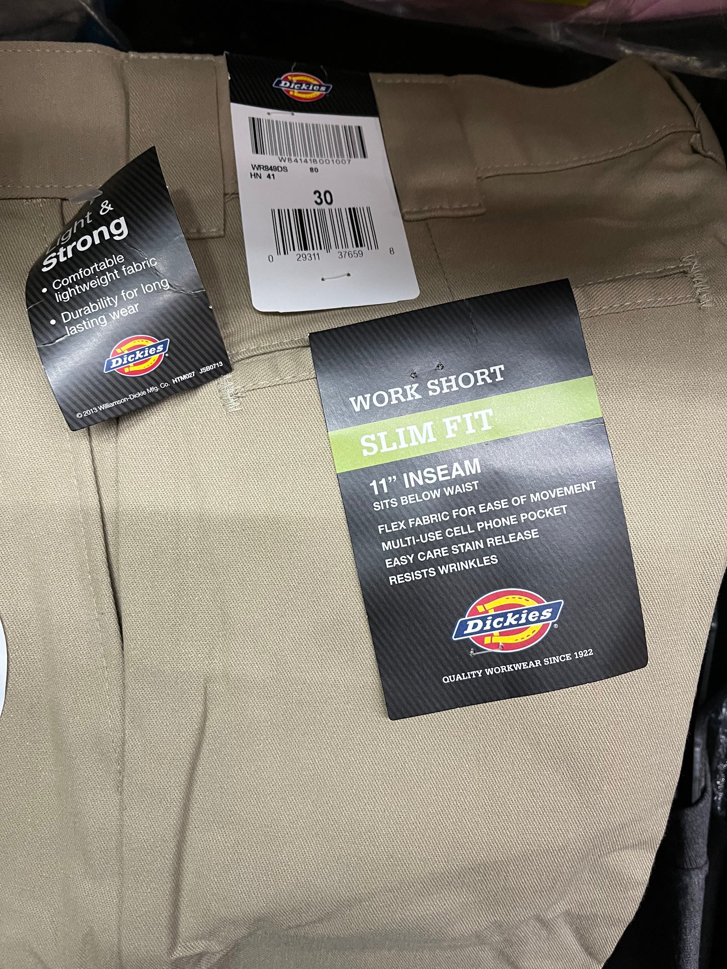 Dickies 849 11” Slim Fit Work Short Khaki