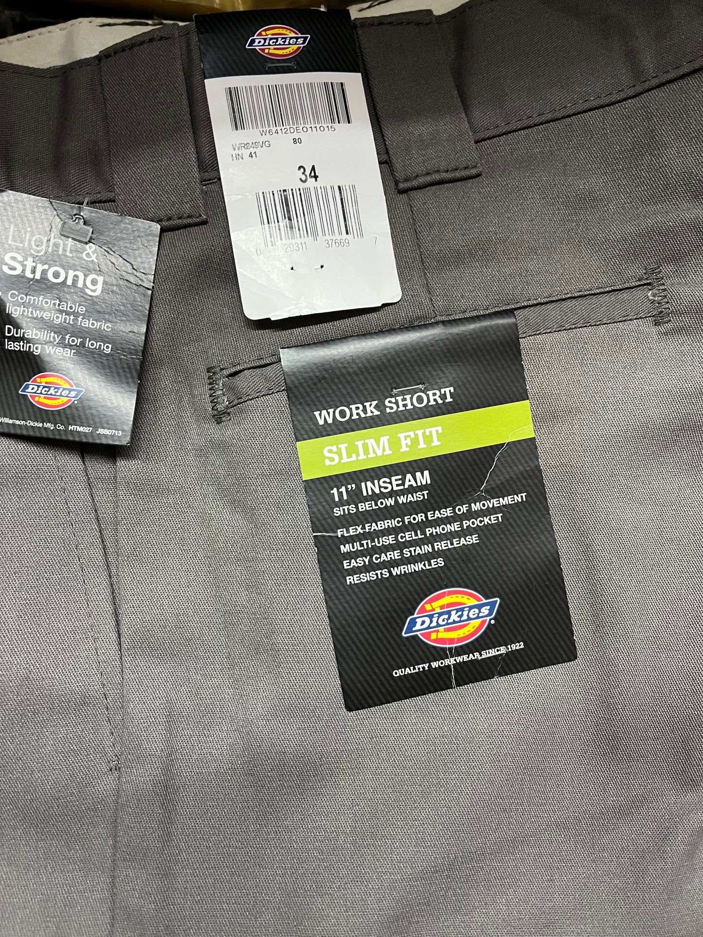 Dickies 849 11” Slim Fit Work Short Grey