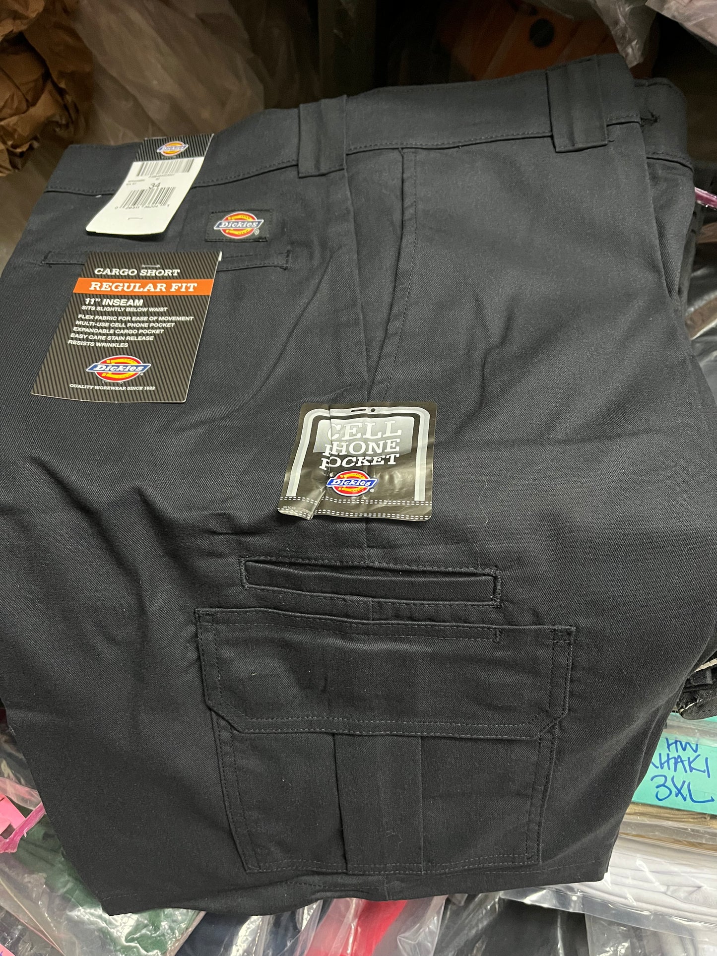 Dickies 556 11” Regular Fit Cargo Work Short Black