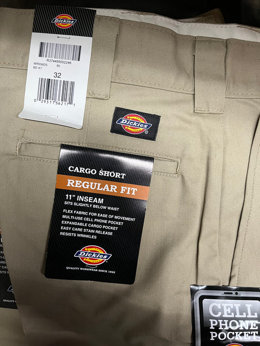 Dickies 556 11” Regular Fit Cargo Work Short Khaki