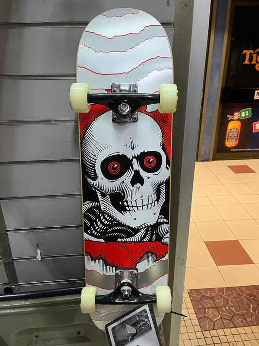 Powell Peralta Complete Skateboard Ripper Silver / white 8” x 32”