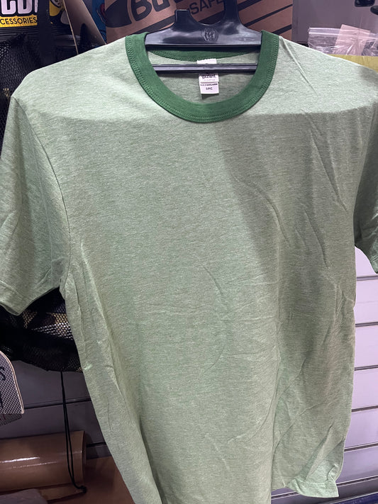 Alstyle Gaziani Ringer T shirt Kelly Heather size M