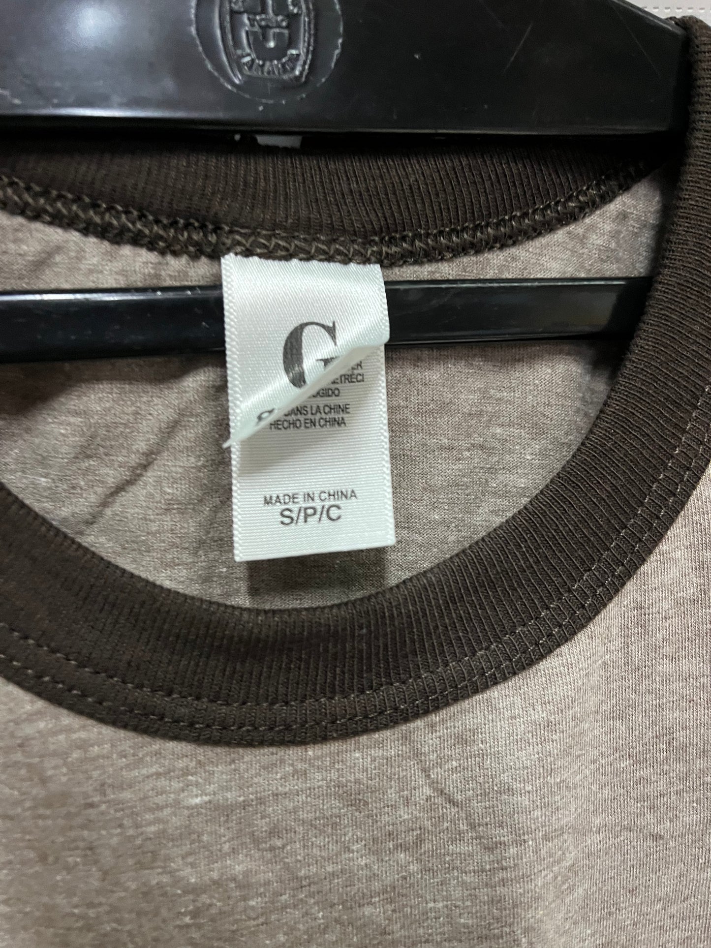 Alstyle Gaziani Ringer T shirt Brown Heather Size S