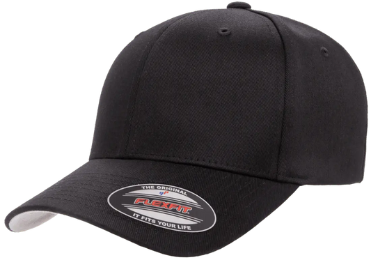Yupong 6277 Flexfit Wooly Combed Cap Black