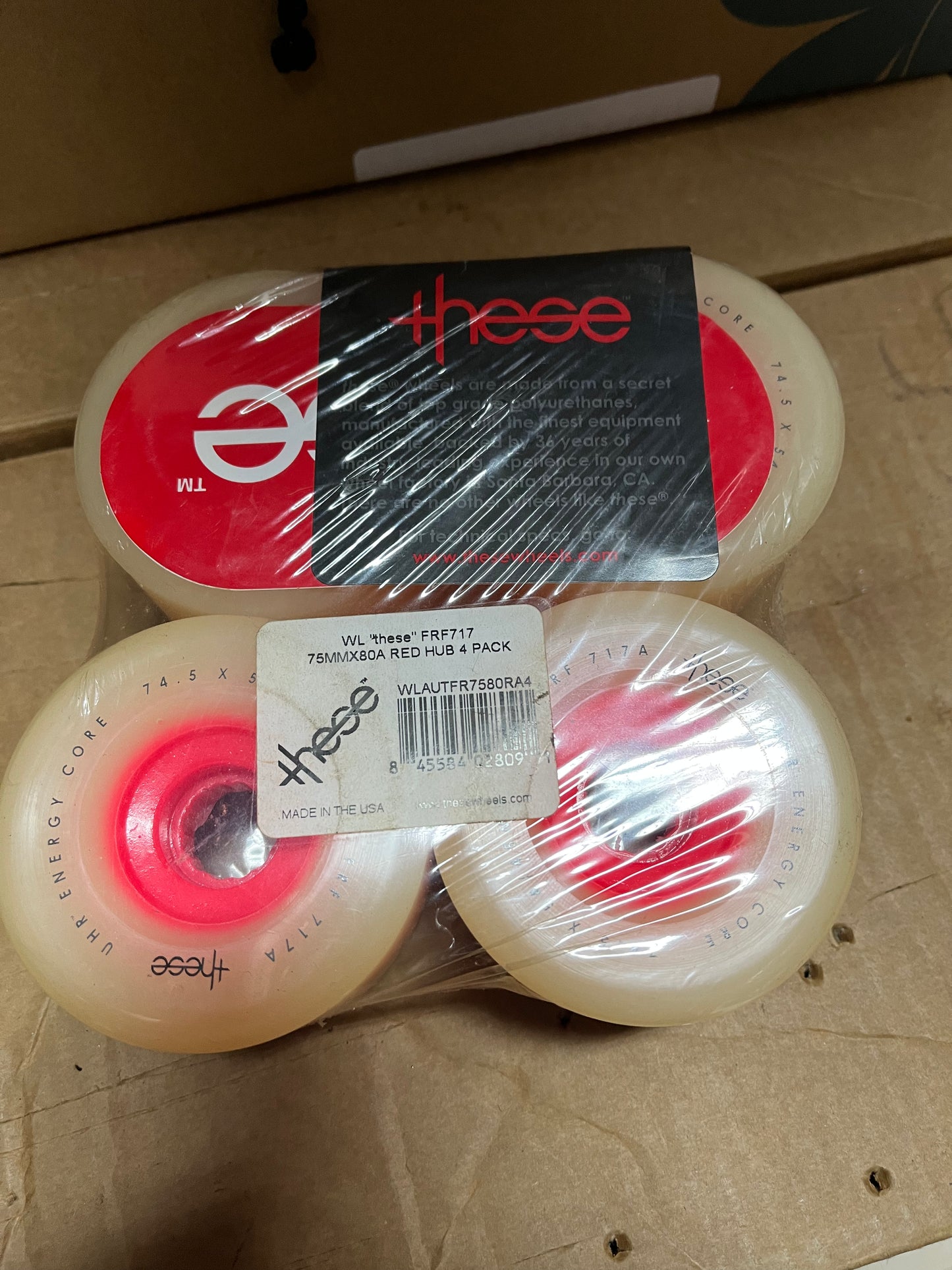 These 717 75mm 80a Red Core Longboard Wheels