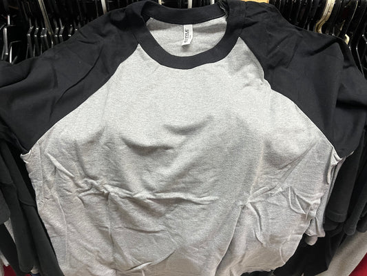 Vintage Alstyle Apparel Raglan Baseball T shirt Grey/Black