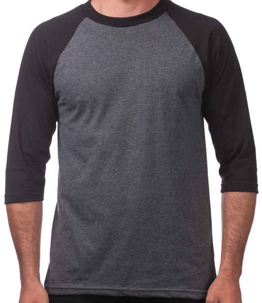 Pro Club Comfort Raglan T shirt Charcoal/black