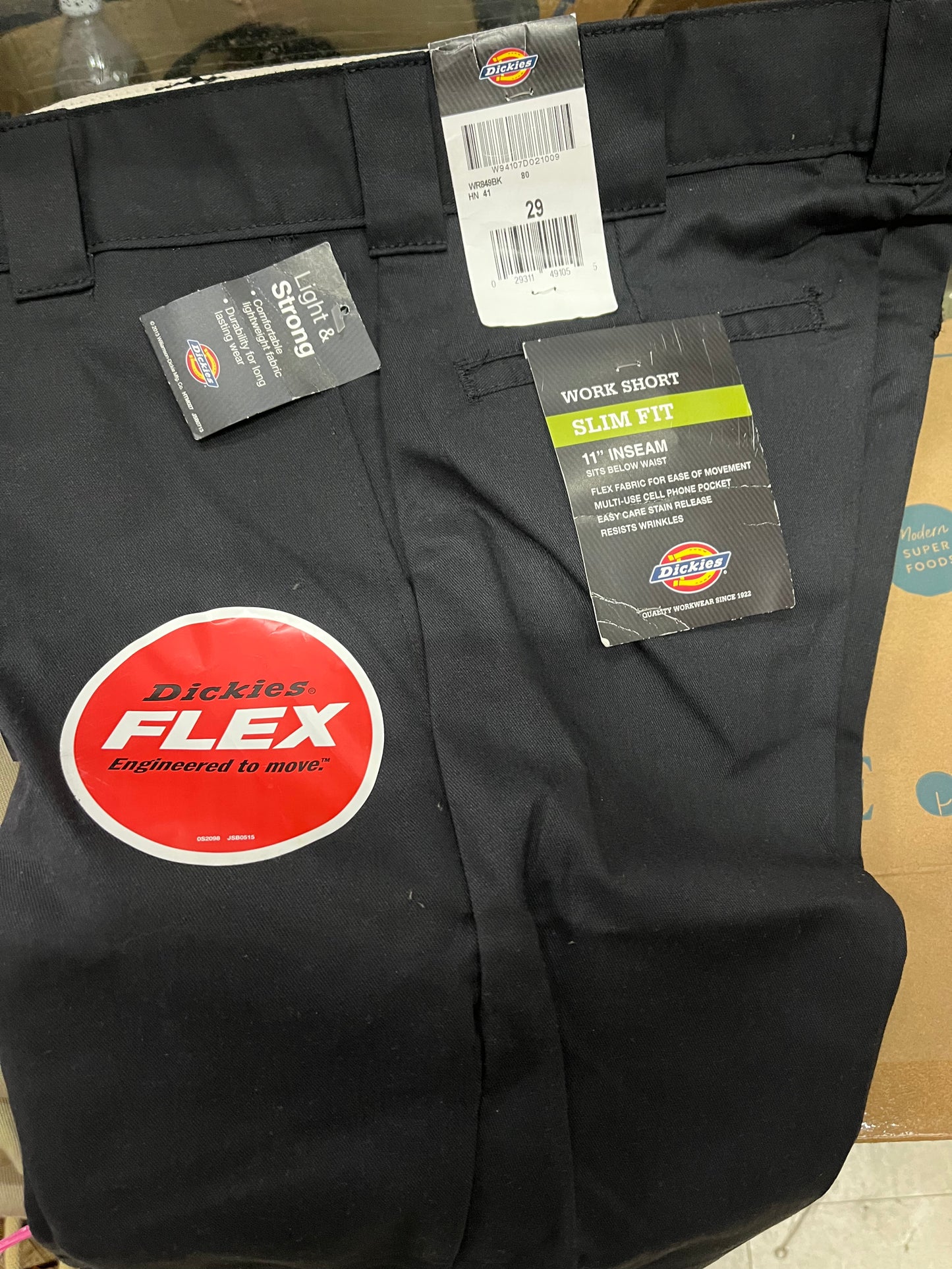 Dickies 849 11” Slim Fit Work Short Black size 29