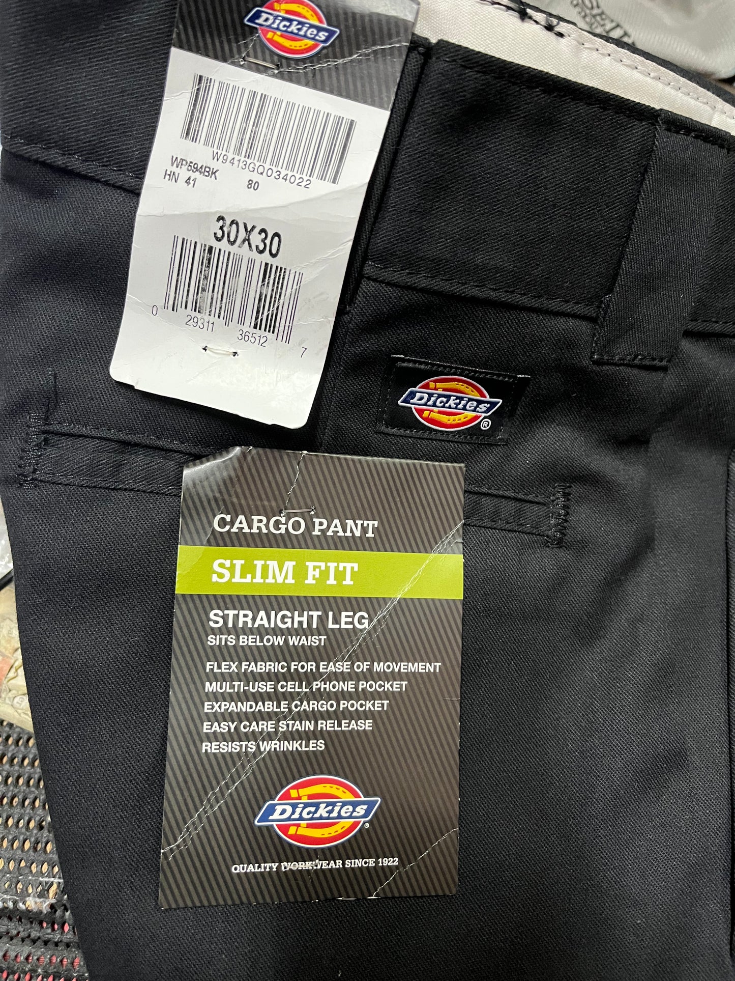 Dickies 594 Slim Fit Cargo Work Pants Black