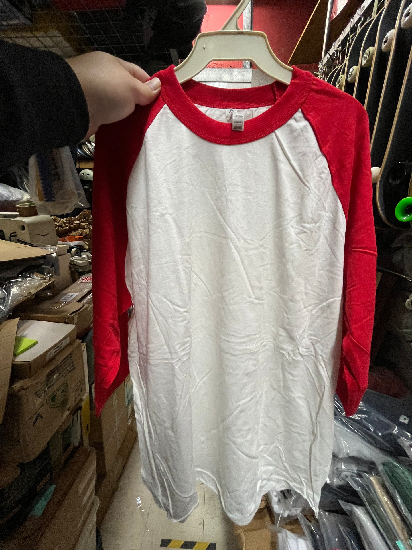 Vintage AAA Alstyle 3/4 Raglan Baseball T Shirt White/Red
