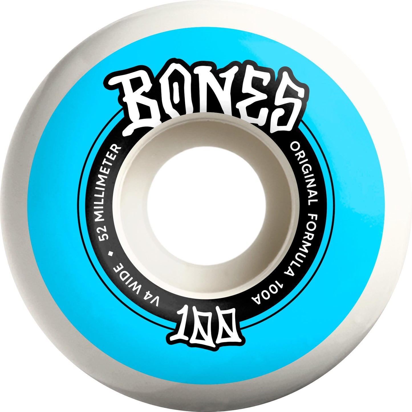 BONES WHEELS OG Formula Skateboard Wheels WIDE 100'S 52 V4 ORIGINAL FORMULA 100A 4PK