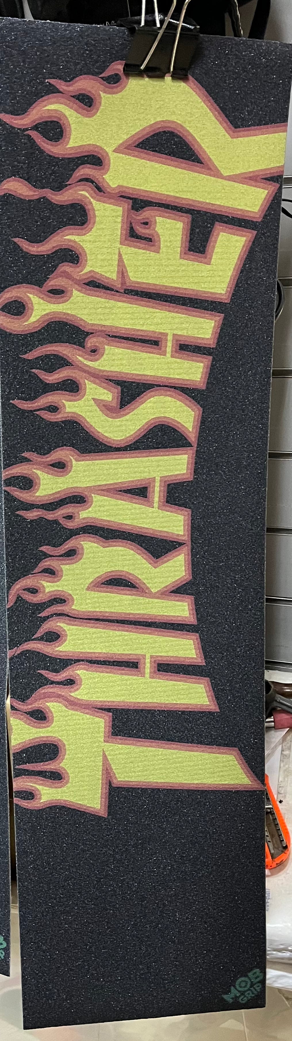 Mob grip tape thrasher flames 9” x 33” sheet