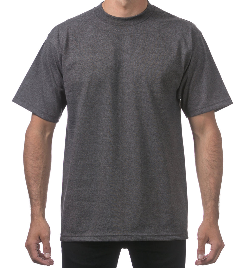 Pro Club Men’s Heavyweight T Shirt Charcoal