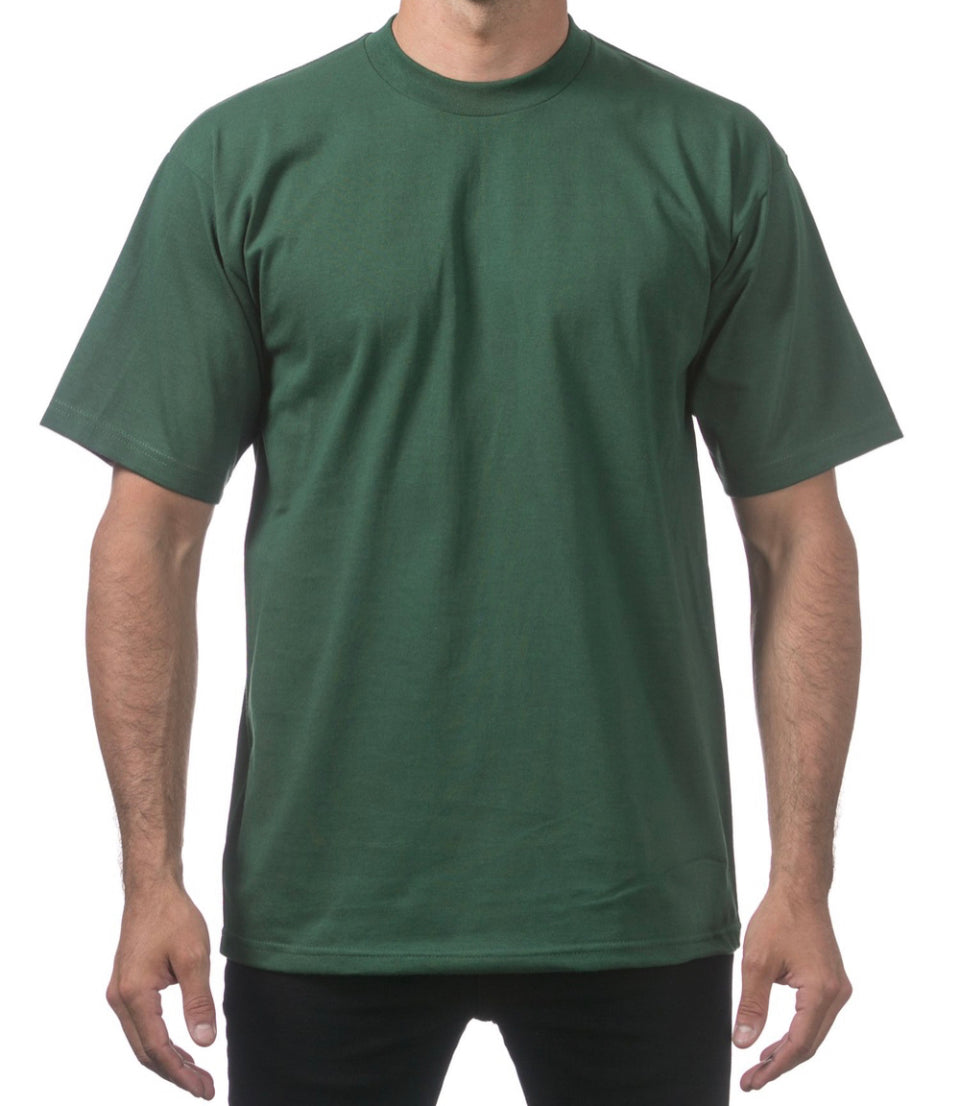 Pro Club Men’s Heavyweight T Shirt Forest Green