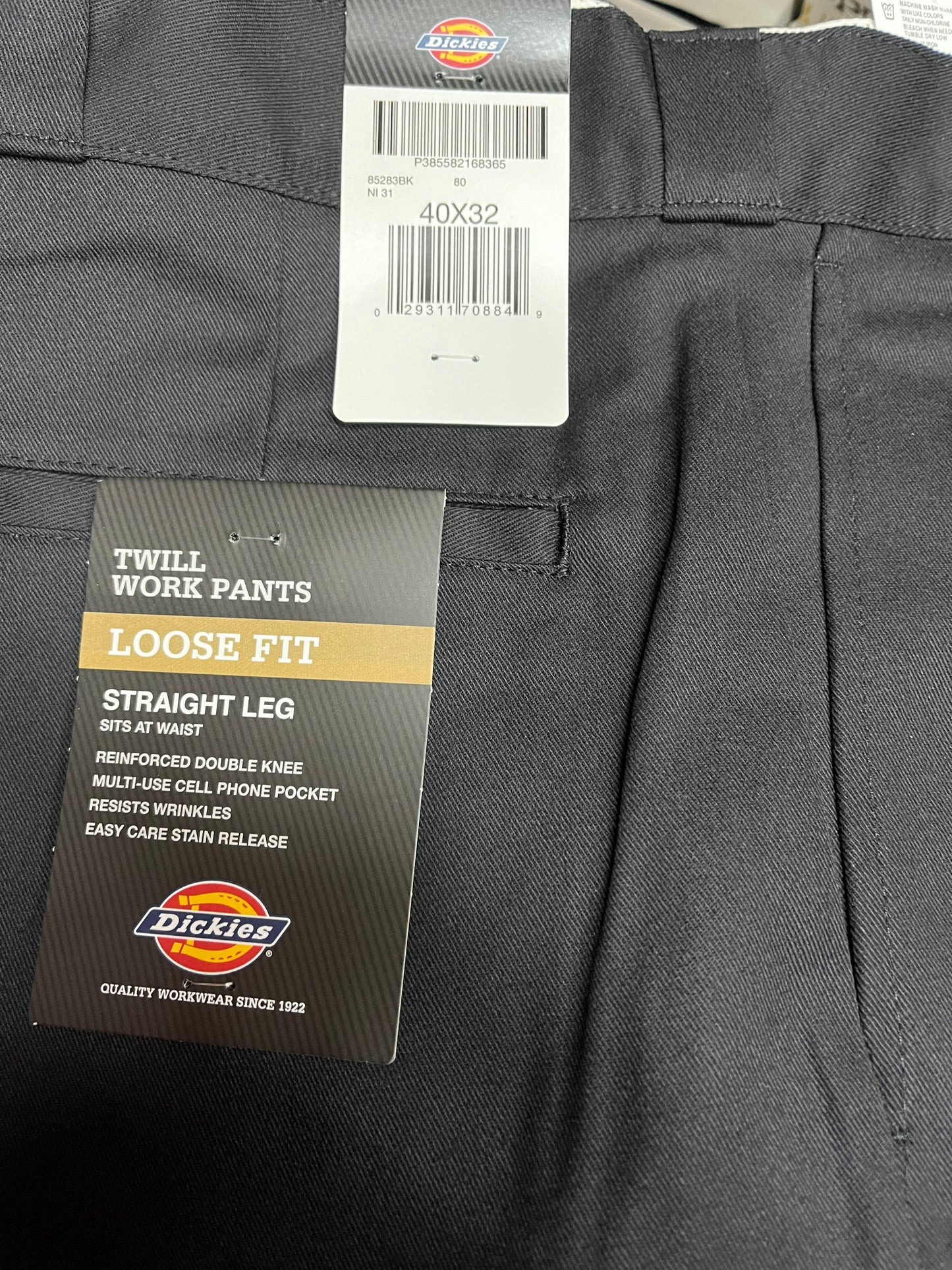 Dickies 85283 Loose Fit double knee work pants black