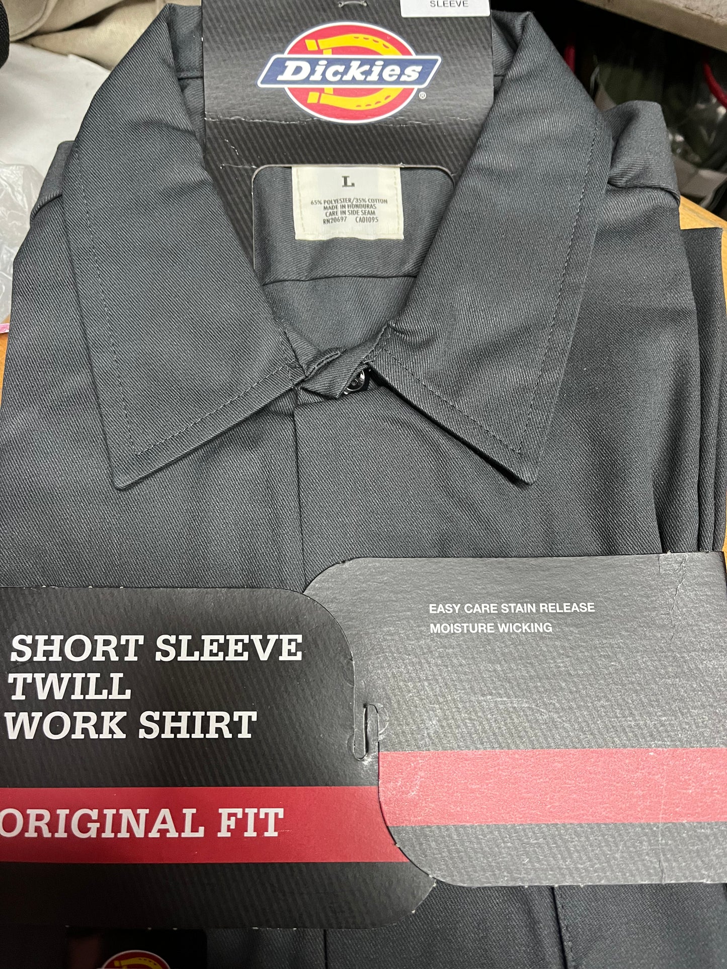 Dickies 1574 Original Fit Short Sleeve Work Shirt Charcoal