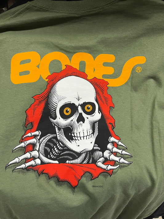 Powell Peralta skateboard t shirt Ripper Green