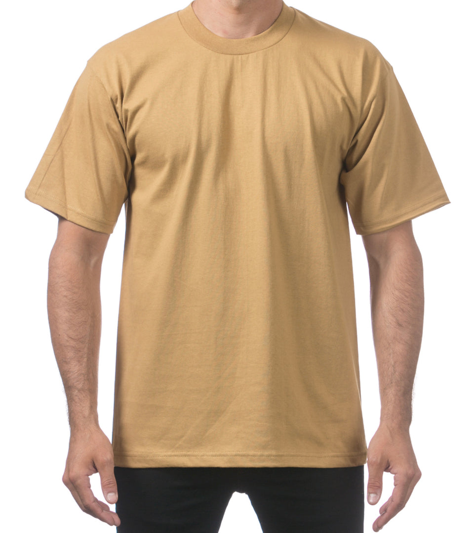 Pro Club Men’s Heavyweight T Shirt Mustard