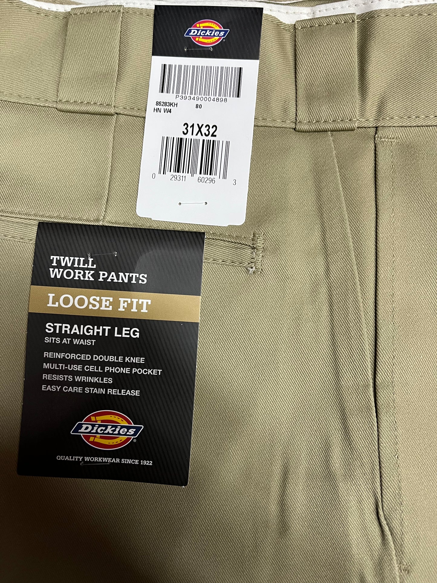 Dickies 85283 Loose fit double knee work pants khaki