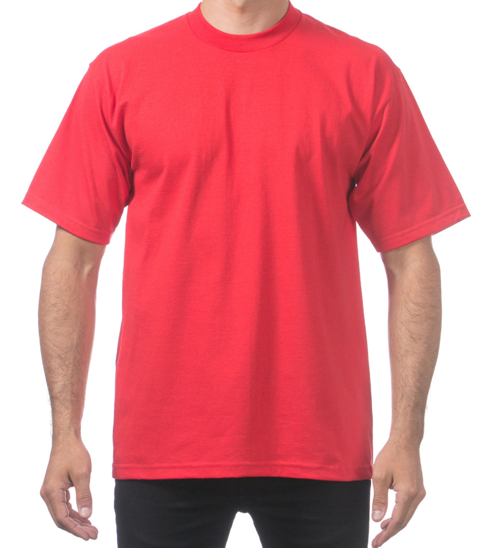 Pro Club Men’s Heavyweight T Shirt Red