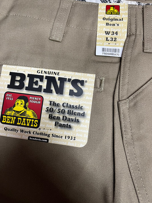 Ben Davis Classic Fit Work Pants Khaki