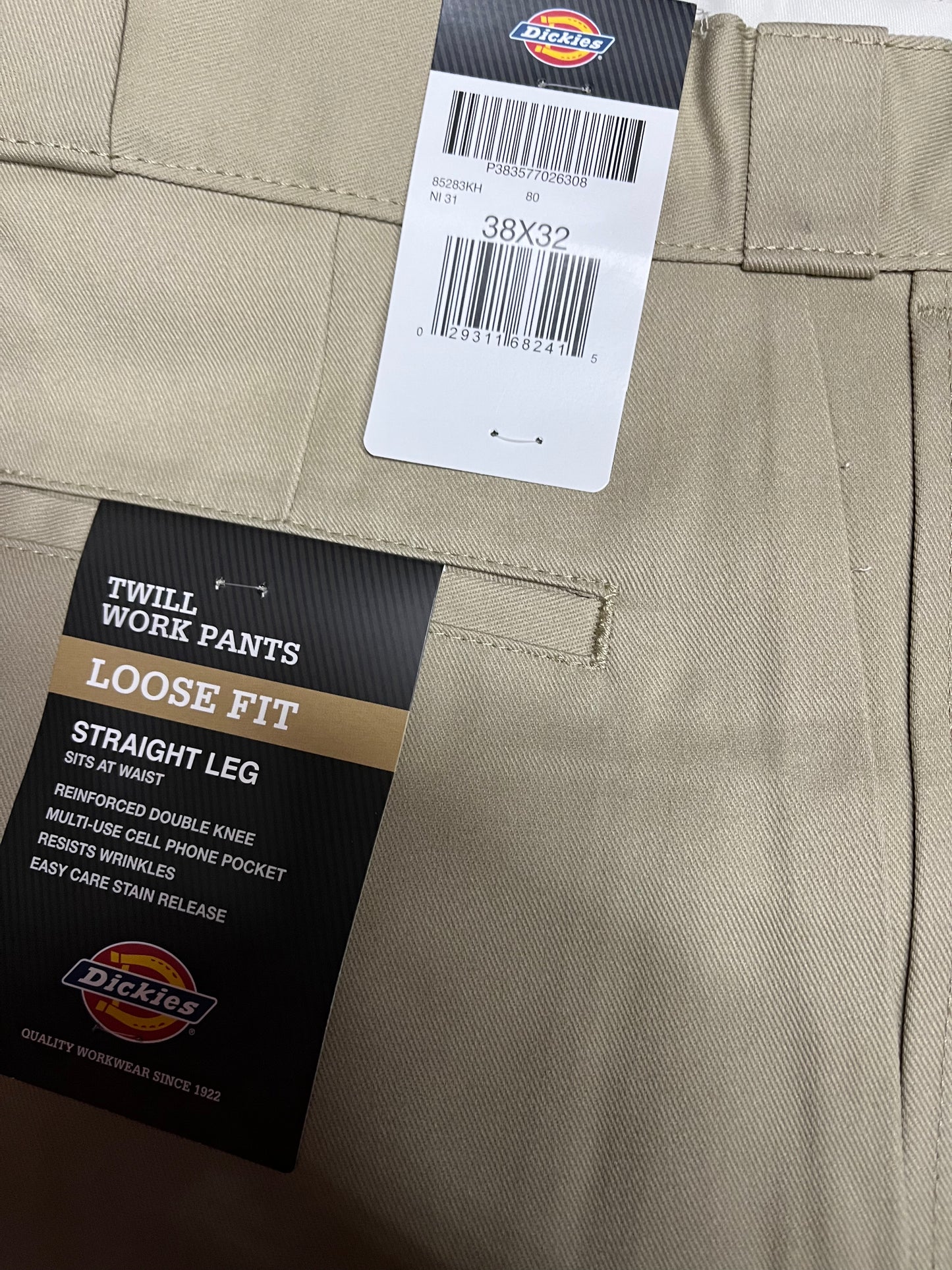 Dickies 85283 Loose fit double knee work pants khaki