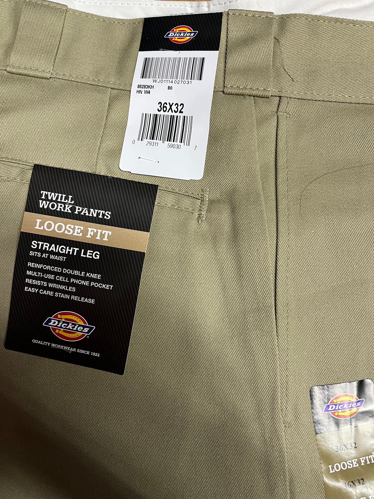 Dickies 85283 Loose fit double knee work pants khaki