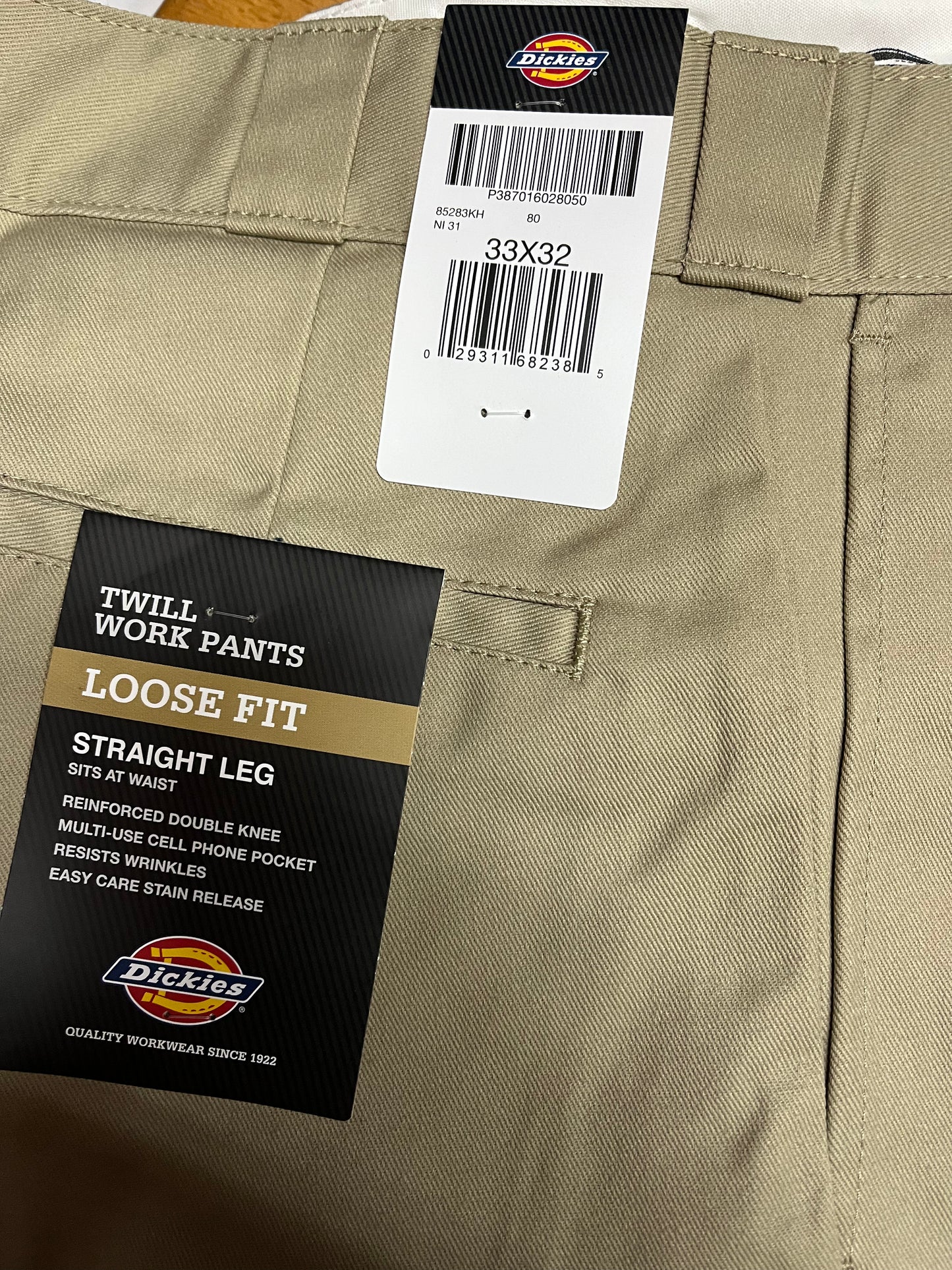 Dickies 85283 Loose fit double knee work pants khaki