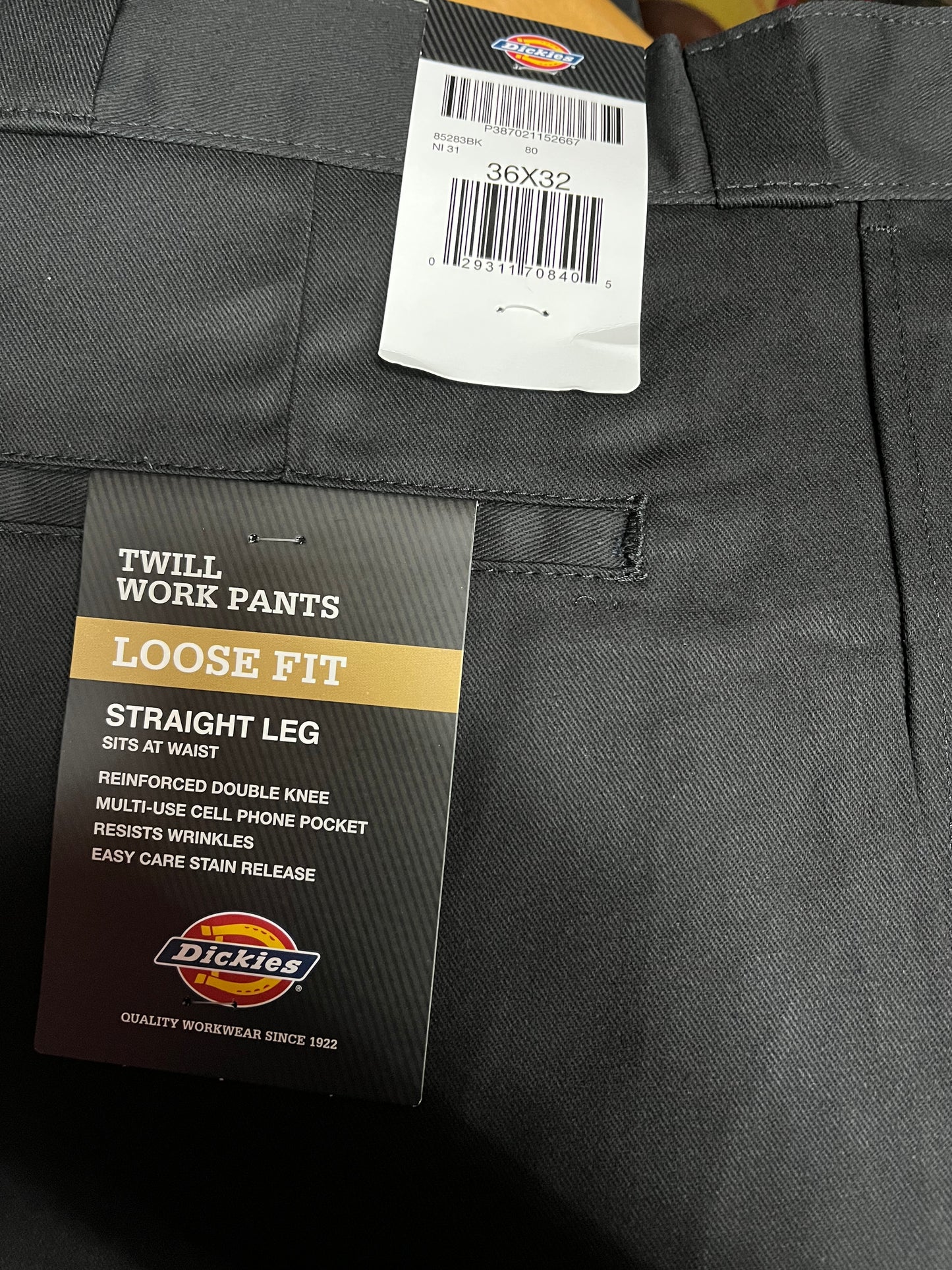 Dickies 85283 Loose Fit double knee work pants black