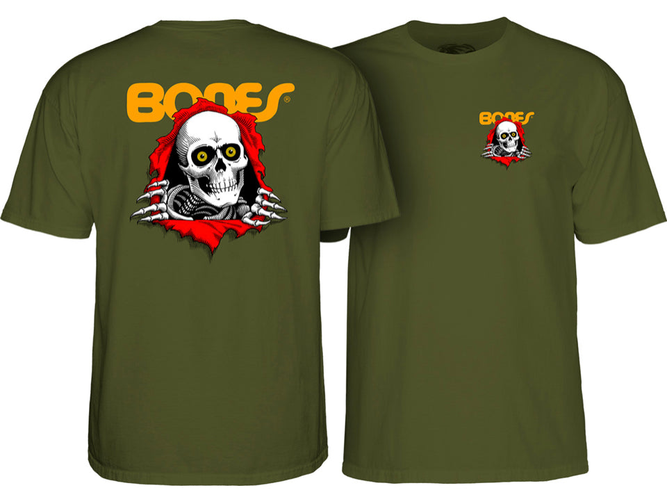 Powell Peralta skateboard t shirt Ripper Green