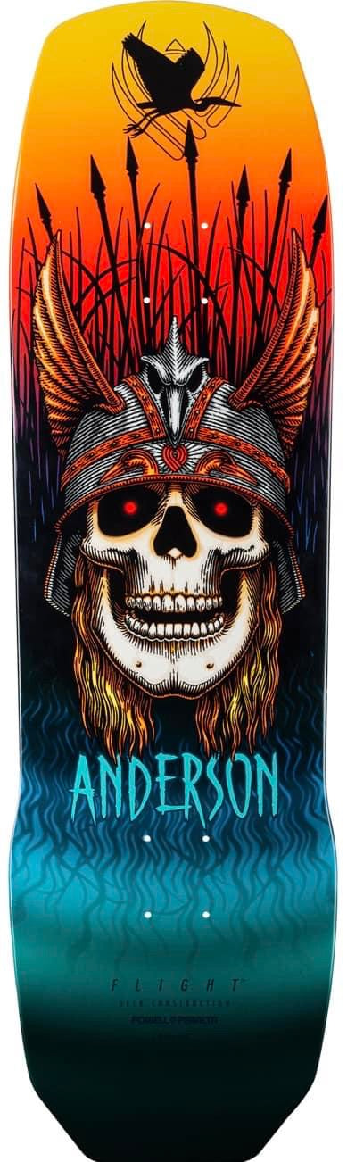 Powell Peralta Pro Andy Anderson Heron Flight® Skateboard Deck - Shape 290 9.13 x 32.8