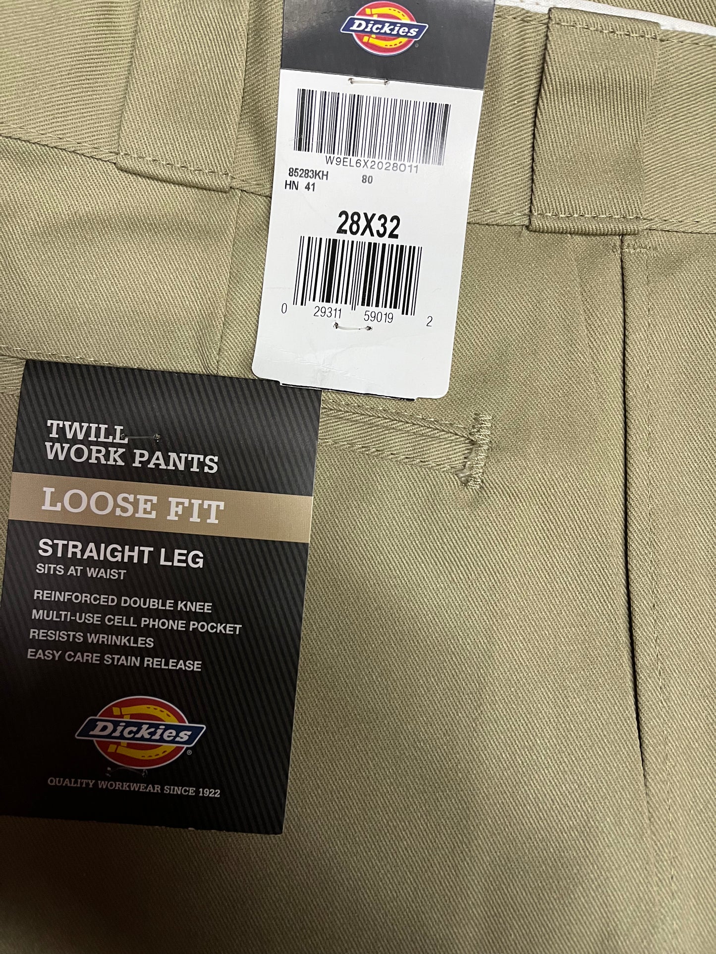 Dickies 85283 Loose fit double knee work pants khaki